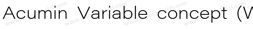Acumin Variable concept (Wide Bold)字体转换